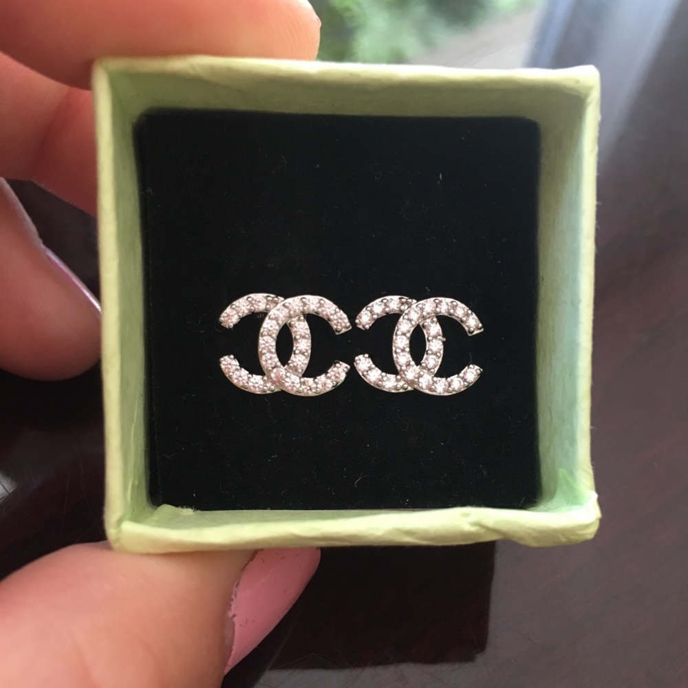Earrings - Chanel Logo